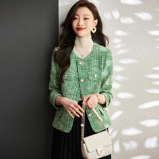 娜璐多 高级感名媛轻奢上衣女娜璐多2022秋冬新款法式小香风外套女粗花呢 商品图0