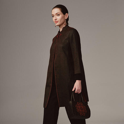 TANGY Collection天意高端2023秋季新品商场同款女士茛绸外套 商品图1