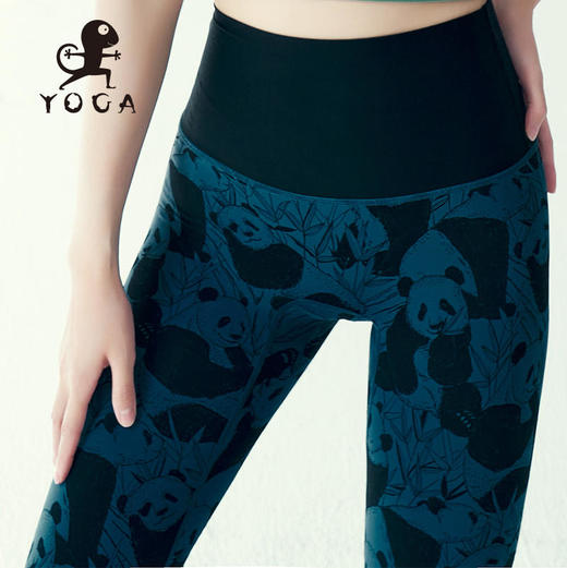 【现货秒发】壁虎瑜伽《竹林深处》限量款印花瑜伽9分裤【可定制】（标准码） 商品图4