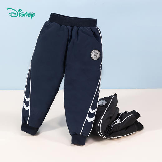 迪士尼童装男童冬季新款夹棉长裤中小童时尚休闲松紧束脚裤234K1389
 商品图8