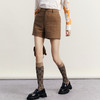 谜底羊毛呢短裤女士2023冬季新品复古百搭高腰呢子直筒234MK1484 商品缩略图1