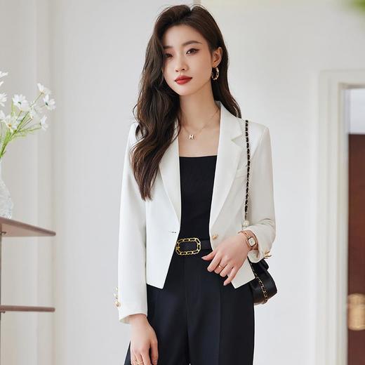 娜璐多 气质女神范短款外套2023秋季新款时尚百搭小西服日常通勤上衣女 商品图2