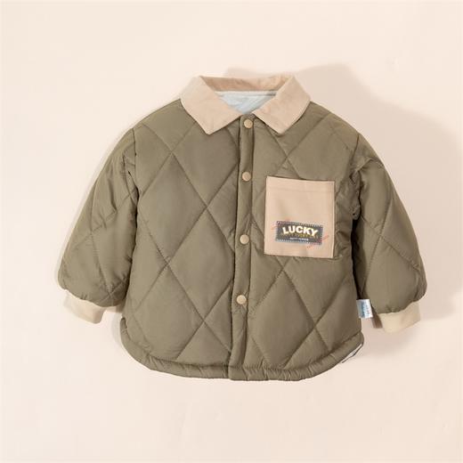 贝贝怡童装秋冬新款男童夹棉外套儿童帅气夹克时尚开衫棉服ZB4CS004 商品图4