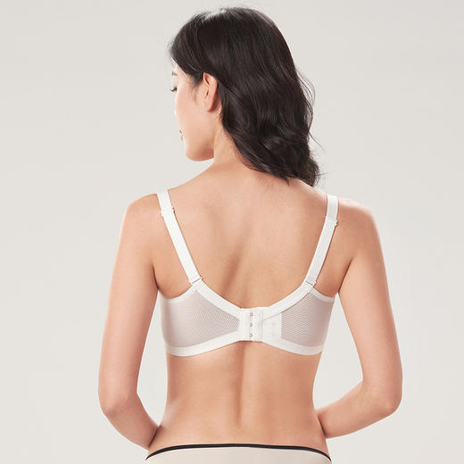 都市丽人舒软挺塑B杯适穿列维斯花边蕾丝调整型文胸中厚款3/4杯塑身文胸无钢圈内衣四排扣LJ34M6 商品图2