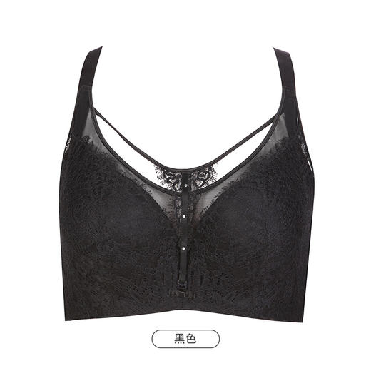 都市丽人完美包容C杯适穿蕾丝内衣超薄款3/4杯常规文胸软钢圈四排扣新年本命年红品YB33S6 商品图6