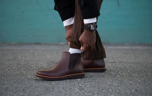 限时特价——葡萄牙原产手工制作时尚舒适高品质男士皮靴褐色M2171（超轻款） 商品图8