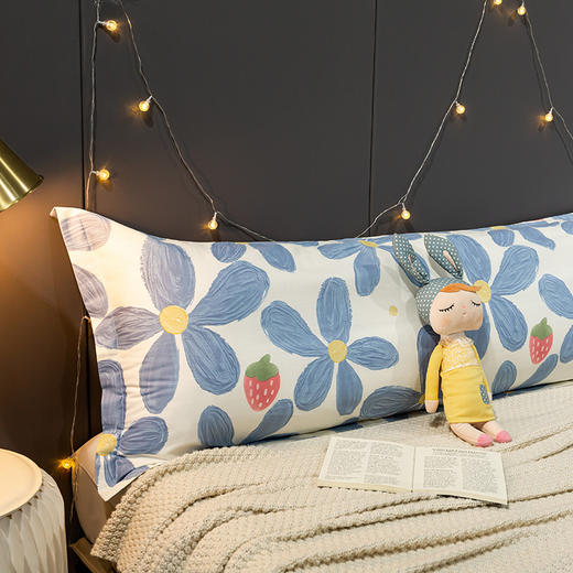 自然醒ins风情侣双人长枕头套纯棉家用加长枕套单个枕芯内胆套1.8JY 商品图3