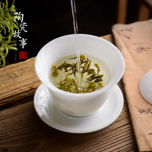 冰种玉瓷薄胎盖碗 商品图4