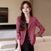 娜璐多 高级感短款西装外套女小个子2023秋季新款休闲设计感咖色西服上衣 商品缩略图0