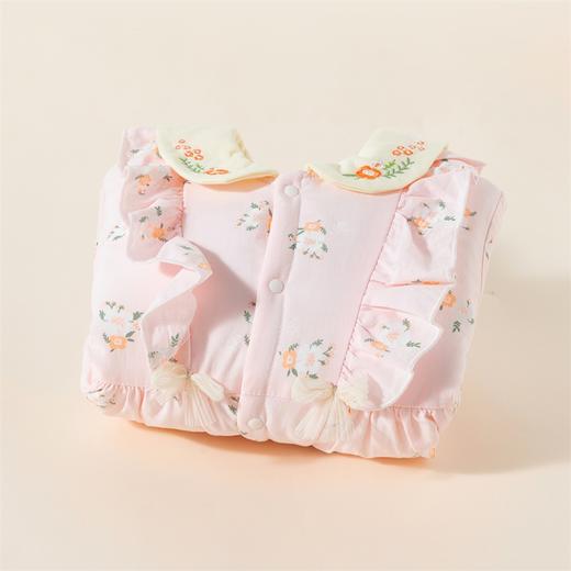 贝贝怡童装秋冬新款婴幼儿夹棉前开连体衣保暖厚实宝宝外衣冬装ZB4CL002 商品图4