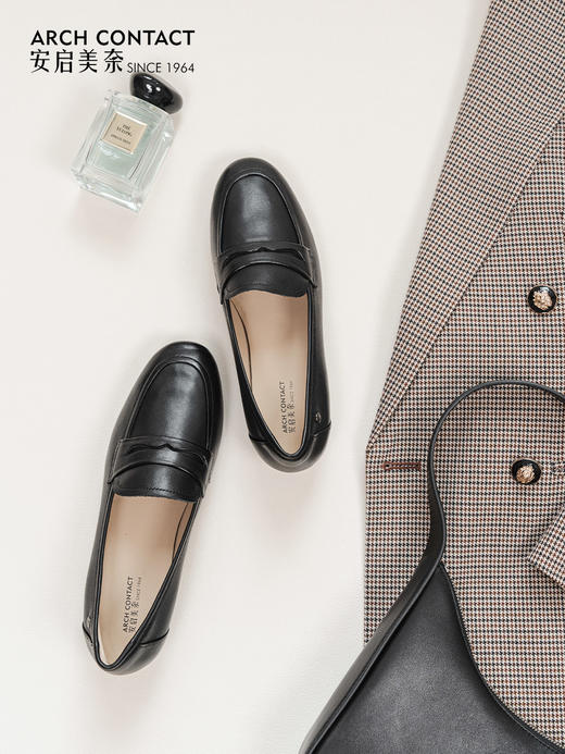 ARCHCONTACT安启美奈基础款简约设计平底乐福鞋52833 商品图4