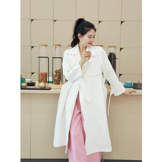 【抖音专属】风衣（21805005D-凝脂） 商品图0