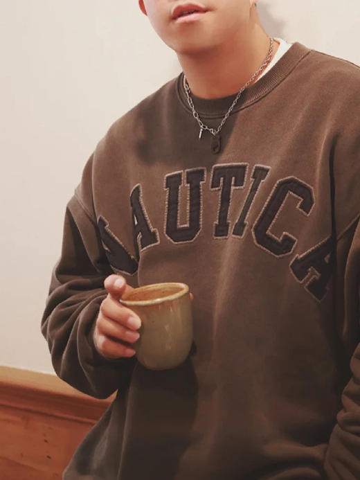 帆船 秋冬简约 400克重 水洗休闲宽松圆领卫衣男女款 NT-2678 商品图1