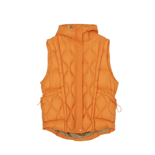 谜底中长款羽绒马甲女2023冬新品时尚连帽百搭鸭绒马夹234MY1567 商品图4