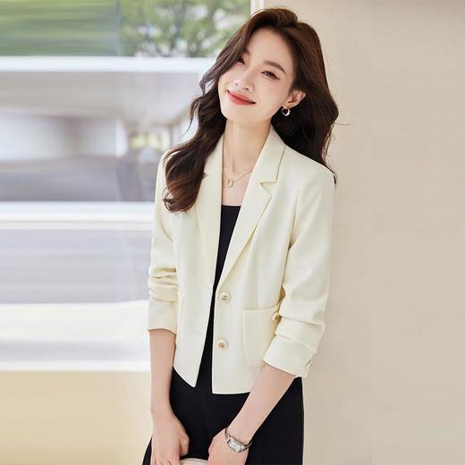 娜璐多 小个子短款外套女长袖修身时尚百搭上衣2023年秋季新款显瘦小西服 商品图2