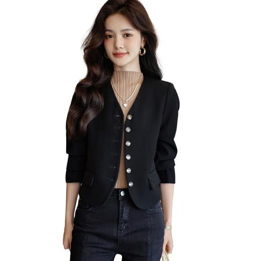 娜璐多 休闲短款西装外套女2023新款小香风百搭气质秋季高级感小西服上衣 商品图4