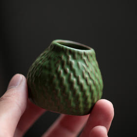 青竹祝福盖置【茶道配件】盖置茶壶盖托创意陶瓷菠萝盖碗盖托功夫茶道配件茶宠托