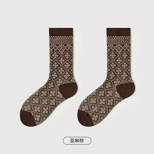 都市丽人时尚系列精梳棉袜子中筒袜中厚款女士常规袜LC3EC1 商品图6