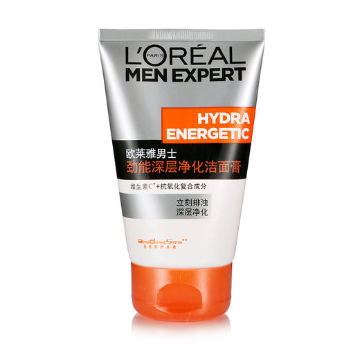 欧莱雅男士劲能深层净化洁面膏100ml 商品图0