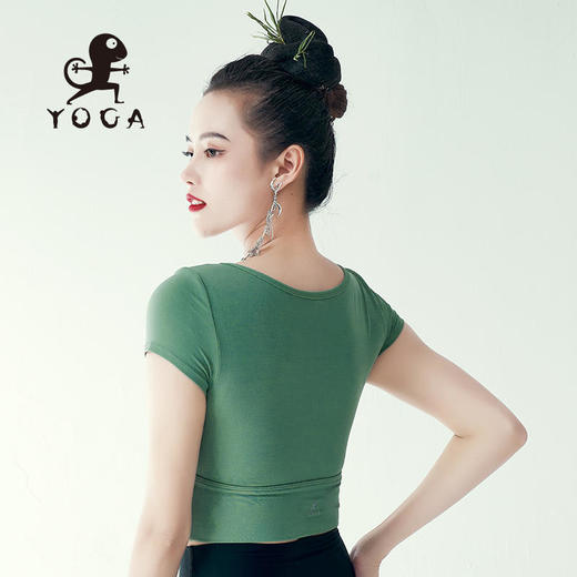 壁虎瑜伽【2309SY250】修腰显瘦短袖（可拆卸胸垫）【5天发货】 商品图2