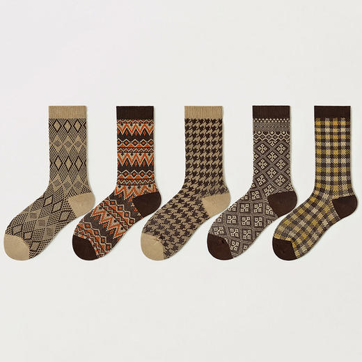 都市丽人时尚系列精梳棉袜子中筒袜中厚款女士常规袜LC3EC1 商品图1