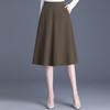 MYX-JYM-1228-L秋款中长款简约修身时尚A字裙松紧腰气质半身裙通勤高腰裙 商品缩略图1