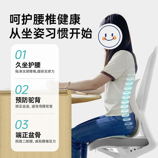 【巨舒服 久坐腰不酸】朋森矫姿坐垫 科学分区支撑腰臀 护腰防驼背 科技透气面料 吸湿排汗 久坐不闷热 办公/学习/长途/居家均可适用 商品图1