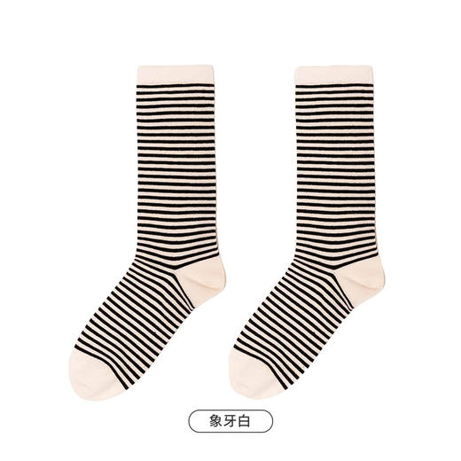 都市丽人休闲系列精梳棉袜子中筒袜中厚款女士常规袜LC3EB3 商品图5