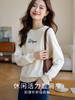 【年终特卖】熙世界美式慵懒chic卫衣女2025秋季新款宽松休闲字母绣花套头上衣 商品缩略图2