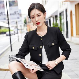 娜璐多 短款小西装2023秋冬新款时尚高级感外套女日常通勤炸街休闲上衣女