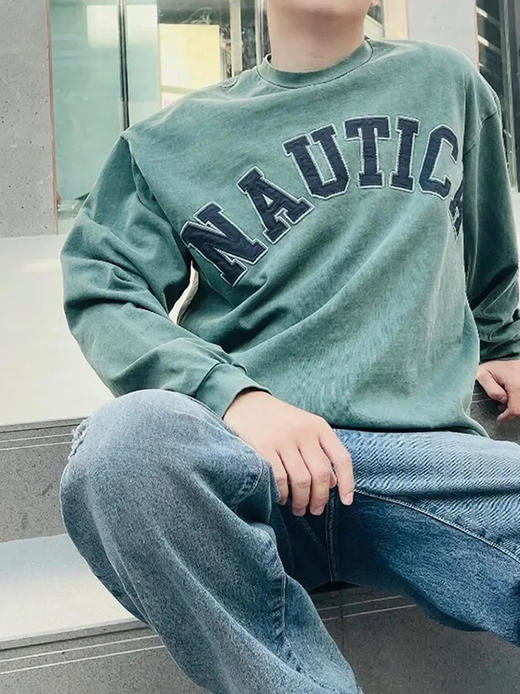 帆船 秋冬简约 400克重 水洗休闲宽松圆领卫衣男女款 NT-2678 商品图3