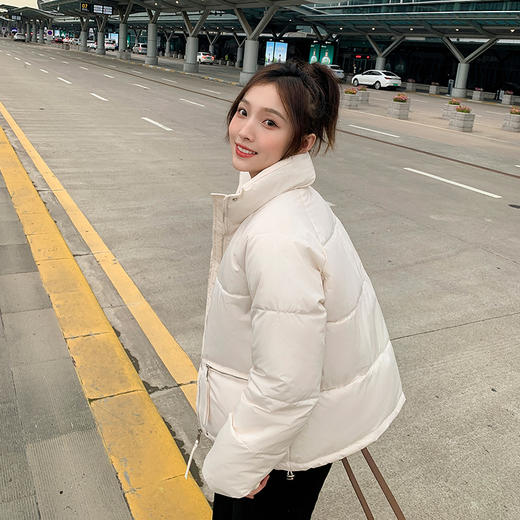 冬季新款【韩版羽绒服短款】立领加厚时尚外套  面包棉服潮  简约时尚 商品图1