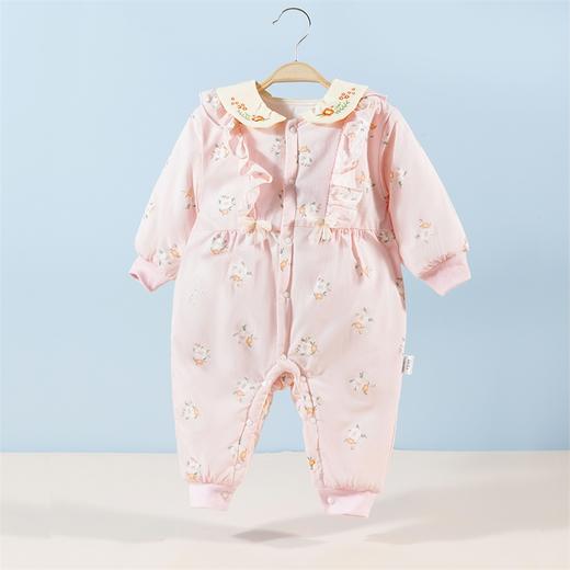 贝贝怡童装秋冬新款婴幼儿夹棉前开连体衣保暖厚实宝宝外衣冬装ZB4CL002 商品图2