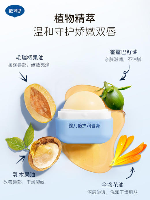 【戴可思秋冬保湿套装 骆仰仰推荐】戴可思秋冬保湿套装：大蓝罐250g+唇膏4.2g*2+婴儿洗发沐浴露230ml   送护理面霜15g +云柔巾100抽 商品图6