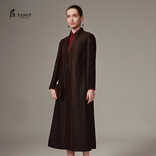 TANGY Collection天意高端2023秋季新品商场同款女士茛绸外套 商品图0