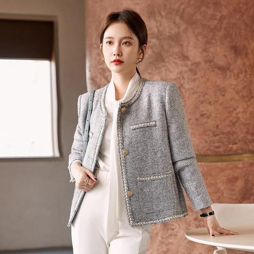 娜璐多 小香风外套女2023秋季粗花呢名媛轻奢气质高级感法式上衣 商品图0