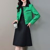 娜璐多 拼接撞色短款小香风外套女2023秋新款气质优雅通勤百搭约会上衣女 商品缩略图3