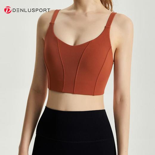 秋冬季新品一体式鱼骨吊带运动文胸DY66029#深U领口立体设计加高侧围隐藏副乳 商品图1