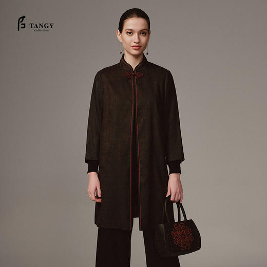 TANGY Collection天意高端2023秋季新品商场同款女士茛绸外套 商品图0