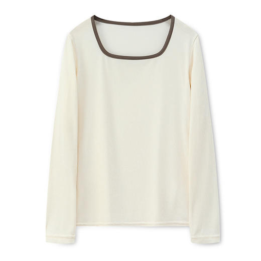 【女神范十足，领螺纹长袖针织衫】修身显瘦，内搭露锁骨打底，彰显你的优雅气质。春秋必备单品，畅销不衰，让你成为时尚焦点！ 商品图4