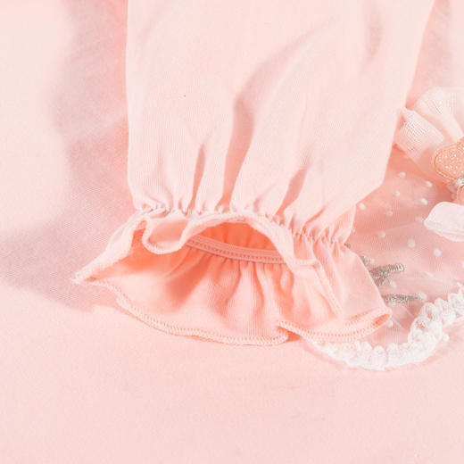 贝贝怡童装春秋款女童甜美可爱长袖T恤宝宝卡通兔子上衣秋装ZB3CS008 商品图7