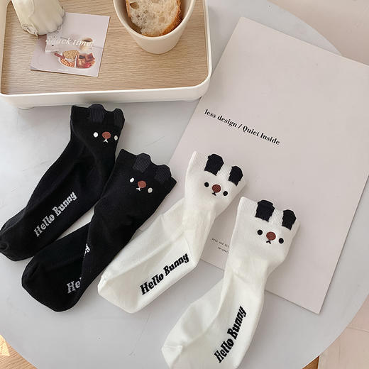 【非瑜伽袜】【新品】2023夏季新品可爱袜子女立体耳朵小兔几卡通短袜日系薄款短筒袜潮 商品图0