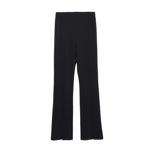 谜底紧身喇叭裤女2023冬新品修身弹力前开叉微喇长裤女234MK1601 商品图4