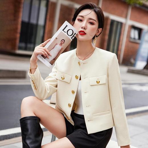 娜璐多 短款小西装2023秋冬新款时尚高级感外套女日常通勤炸街休闲上衣女 商品图2