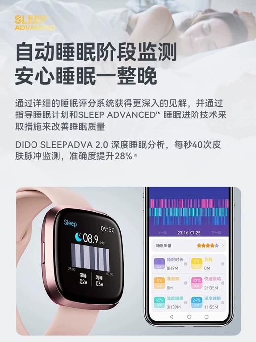 DIDO G28SPRO 血糖血压智能手表 心率电跳量监测试仪健康老年人男女跑步运动手环 商品图5