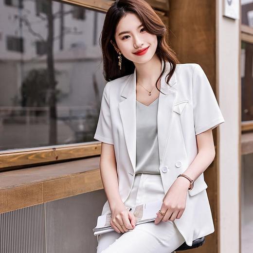 娜璐多 时尚短袖西装外套女夏薄款2023新款高级感休闲西服气质女神上衣OL 商品图2