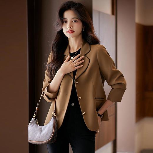 娜璐多 小香风撞色小西服外套女韩版气质简约西装通勤约会百搭款2023秋款 商品图1