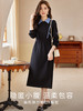 熙世界假两件长袖连衣裙女2025秋新款显瘦撞色衬衫领卫衣裙高级感 商品缩略图1