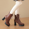 英伦风女款，高跟粗跟短靴SMQ-6311 商品缩略图0