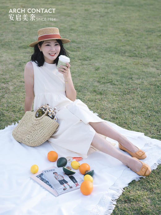 ARCHCONTACT安启美奈春款方扣平底单鞋52815 商品图1